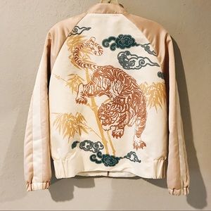 zara tiger bomber jacket